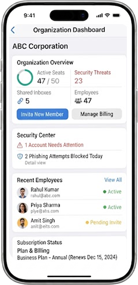 Organization Dashboard Preview