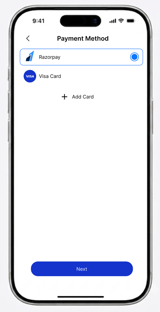 Payment Method Screen
