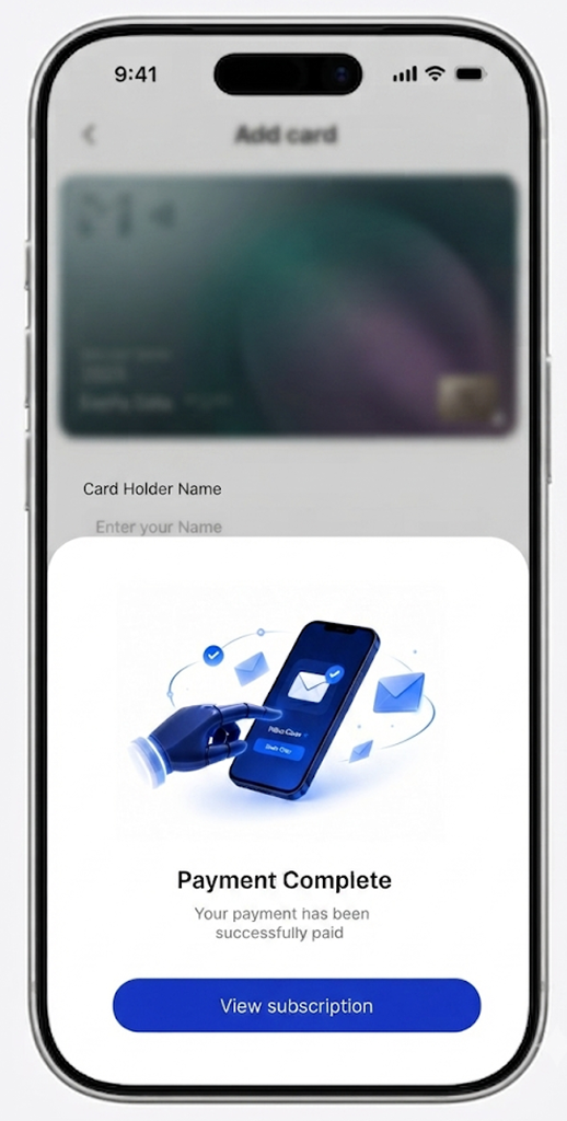 Payment Complete Screen